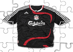 Koszulka, Liverpool, Czarny, Logo