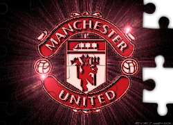 Manchester United, Herb, Czerwone, Oświetlenie