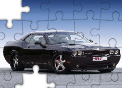 Czarny, Dodge Challenger, Maska