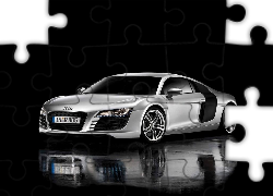 Audi R8, Mokry, Asfalt, Odbicie