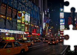 Nowy Jork, Times Square, Żółte, Taksówki