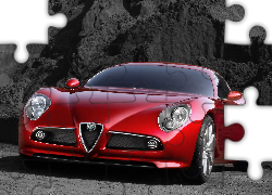Alfa Romeo 8C Competizione, Halogeny, Szyba
