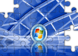 Logo, Windows, Odbicie, Szyby, Tło