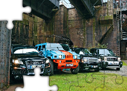 Audi, Hummer, Range Rover, Jeep
