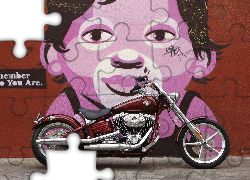 Harley Davidson Softail Rocker C, Graffiti