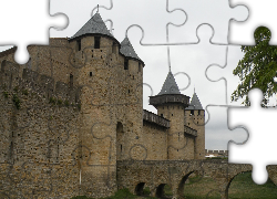 Zamek, XIII, Wiek, Carcassonne, Francja