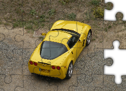 Żółty, Chevrolet Corvette, Dach