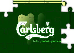 Piwo, Calsberg, Logo, Zielone, Tło