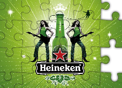 Piwo, Heineken, Butelka, Dwie, Dziewczyny
