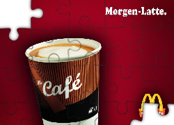 Kawa, Latte, Kubek, Logo, McDonalda