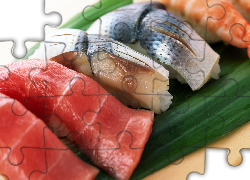 Produkty, Kuchni, Japońskiej, Kawałki, Ryby