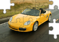Żółte Porsche Boxster
