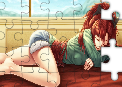 Śpiąca, Dziewczyna, Łóżko, Anime
