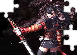 Kobieta, Wojowniczka, Katana
