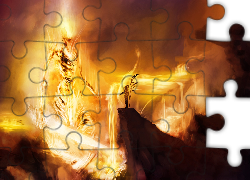 Ognisty, Demon, Miecz