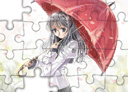 Dziewczyna, Anime, Parasolka