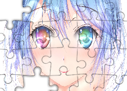 Dziewczyna, Kolorowe, Oczy