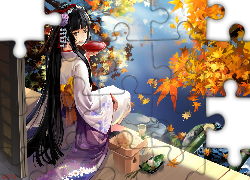 Dziewczyna, Kimono, Jedzenie