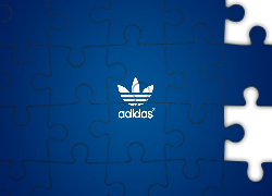 Logo, Adidas, Niebieskie, Tło