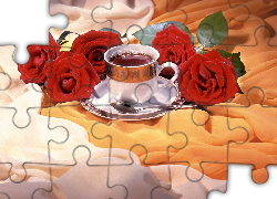 Filiżanka, Herbata, Róże