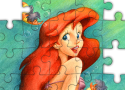 Mała Syrenka, The Little Mermaid, Ariel, Syrenka, Woda
