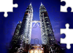 Malezja, Kuala Lumpur, Petronas Towers,  Drapacze chmur