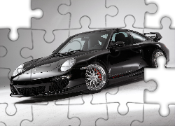 czarne, Porsche 911, Gemballa