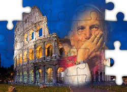 Jan Paweł II, Włochy, Rzym, Koloseum, Amfiteatr, Koloseum