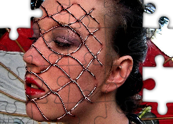 Kobieca, Twarz, Siatka