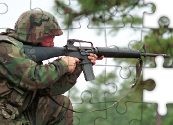 Żołnierz, Strzelnica, Karabin M16