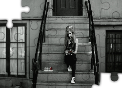 Avril Lavigne, Kobieta, Emo, Schody, Dom