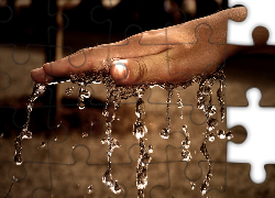 Dłoń, Krople, Wody