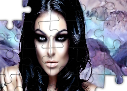 Kobieta, Szare, Oczy, Grafika