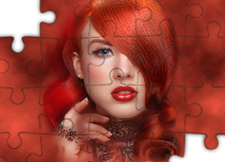 Kobieta, Miedziane, Włosy