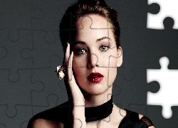 Kobieta, Jennifer Lawrence, Aktorka, Makijaż, Ręka, Pierścień