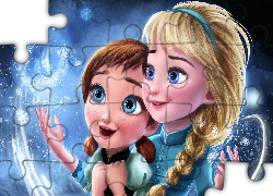 Film animowany, Bajka, Kraina lodu, Frozen, Postacie, Dziewczynki, Anna, Elsa