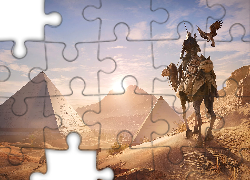 Gra, Assassins Creed: Origins, Bayek, Wielbłąd, Piramidy