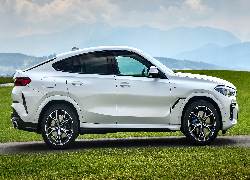Białe, BMW X6, M Sport, Bok
