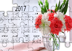 Bukiet kwiatów, Kalendarz, 2017