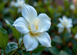 Biały, Kwiat, Listki, Zbliżenie