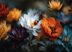 Biedronka, Kwiaty, Grafika AI