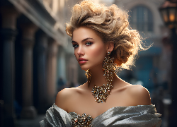 Kobieta, Modelka, Biżuteria