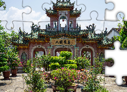 Brama, Świątynia, Quan Cong Temple, Ogród, Hoi An, Wietnam