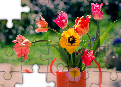 Kolorowe, Kwiaty, Tulipany