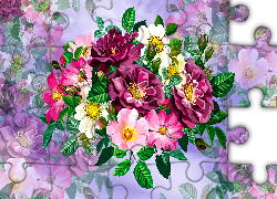 Kwiaty, Bukiet, Grafika 2D