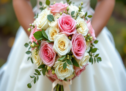 Bukiet kwiatów, Róże, AI