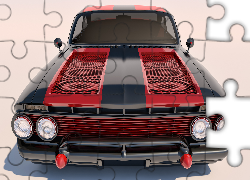 Czarno-czerwony, Chevrolet Impala Coupe, 1961, Zabytkowy