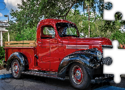 Zabytkowy, Czerwony, Chevrolet Pickup, 1946