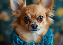 Chihuahua długowłosa, Pies, Ubranko, Grafika Chihuahua długowłosa