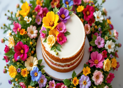 Ciastko, Lukier, Kwiaty